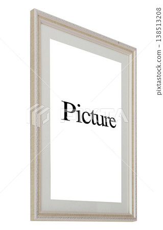Picture frame against a white wall 138513208