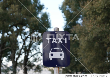 Taxi stand information sign Taxi stand information sign 138514067