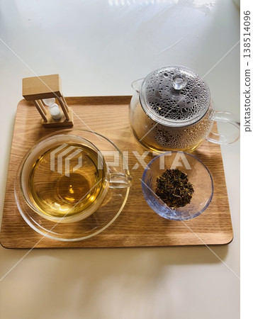 A tea set containing St. John's wort, also known as the Sunshine Supplement. 138514096