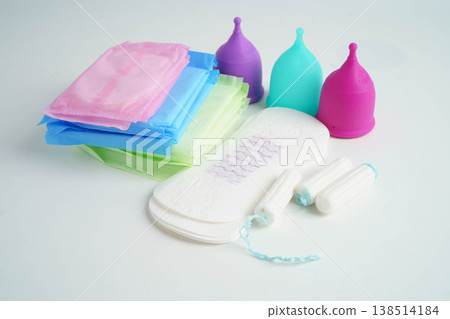Sanitary hygiene set for women menstrual period cycle protection. 138514184