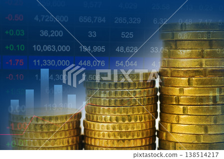 Stock investment trading market with graph. Stock investment trading market with graph. 138514217