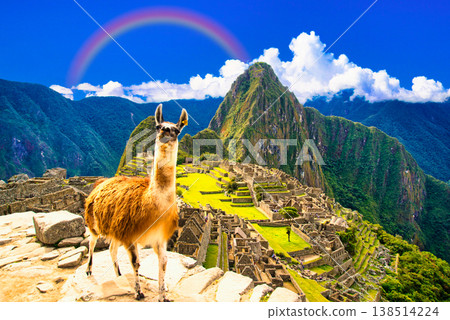 Spectacular views of Machu Picchu ruins, the treasure of the Inca Empire 138514224
