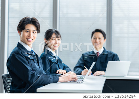 Engineers holding a meeting. Filming assistance provided by: Denpa Gakuen Educational Foundation, Tokyo Electronics College. Engineers holding a meeting. Filming assistance provided by: Denpa Gakuen Educational Foundation, Tokyo Electronics College. 138514284