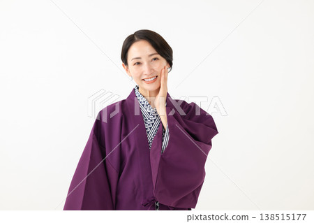 A woman in a yukata A woman in a yukata 138515177