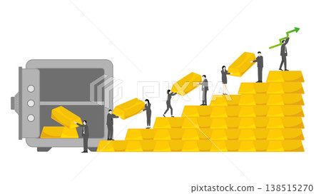 Professional Business Team Transferring Heavy Gold Bullion Bars from Secure Vault for Strategic All In Investment Move to Secure Wealth and Profit in Market Crisis Professional Business Team Transferring Heavy Gold Bullion Bars from Secure Vault for Strategic All In Investment Move to Secure Wealth and Profit in Market Crisis 138515270