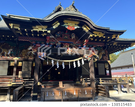 These are the main hall, worship hall, and offering box of Chichibu Shrine in Chichibu City, Saitama Prefecture. These are the main hall, worship hall, and offering box of Chichibu Shrine in Chichibu City, Saitama Prefecture. 138515483
