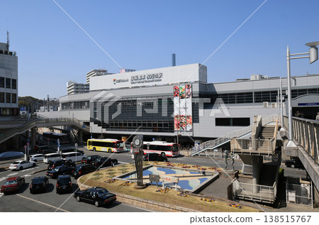 A view of the area in front of Hirakata-shi Station on the Keihan Electric Railway. A view of the area in front of Hirakata-shi Station on the Keihan Electric Railway. 138515767