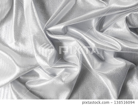 Cloth Silver Grey Fabric Background Soft Pattern Texture Abstract Fashion Design Textile Clothing Silk Surface Wallpaper Luxury, Backdrop Wedding Christmas Decoration Romantic, Mockup Cosmetic. Cloth Silver Grey Fabric Background Soft Pattern Texture Abstract Fashion Design Textile Clothing Silk Surface Wallpaper Luxury, Backdrop Wedding Christmas Decoration Romantic, Mockup Cosmetic. 138516094