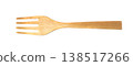 wooden fork isolated on a white background 138517266
