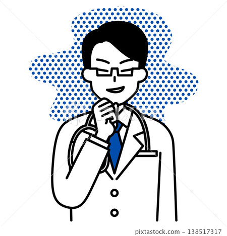 A male doctor plotting something evil A male doctor plotting something evil 138517317