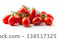 Pile of red grape tomatoes vegetable isolated on white background. 138517325