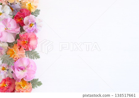 一框柔和色調的三色堇 138517661