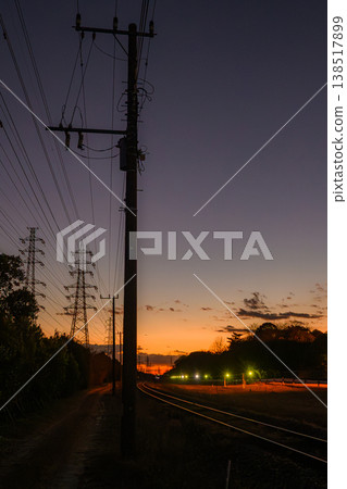 Sunset, industrial complex, spectacular view, Keiyo Industrial Zone, Chiba, Ichihara City Sunset, industrial complex, spectacular view, Keiyo Industrial Zone, Chiba, Ichihara City 138517899