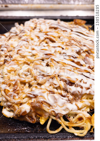 Delicious Osaka specialty: Okonomiyaki and Modern Yaki Delicious Osaka specialty: Okonomiyaki and Modern Yaki 138518285