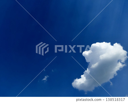 Single Large Cloud in Blue Sky with Copy Space Single Large Cloud in Blue Sky with Copy Space 138518317