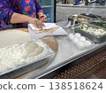 Street vendor preparing gozleme, a traditional Turkish flatbread. Local delicacy made of fresh ingredients 138518624