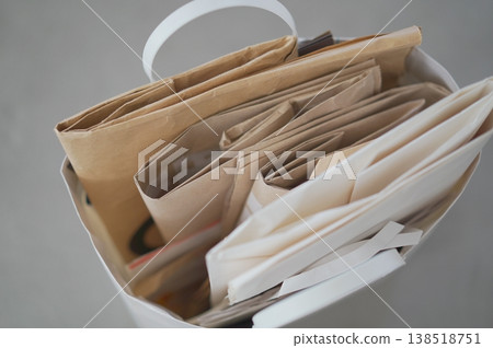 Image of the paper bag being stored Image of the paper bag being stored 138518751