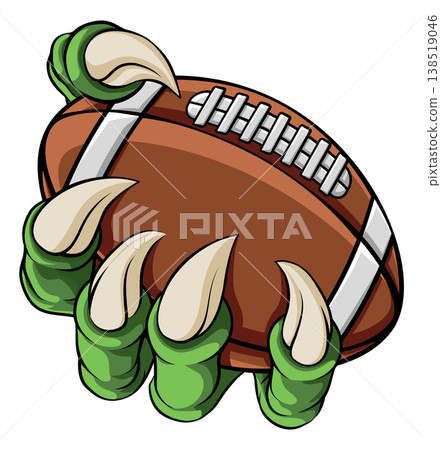 American Football Ball Claw Monster Animal Hand American Football Ball Claw Monster Animal Hand 138519046