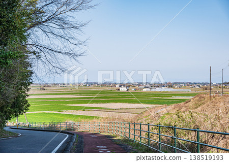Rural scenery of Higashiomi City, Shiga Prefecture 138519193