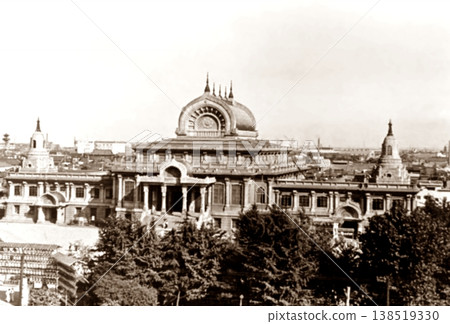 Old photo from 1956 at Tsukiji Honganji Temple, Tokyo 138519330