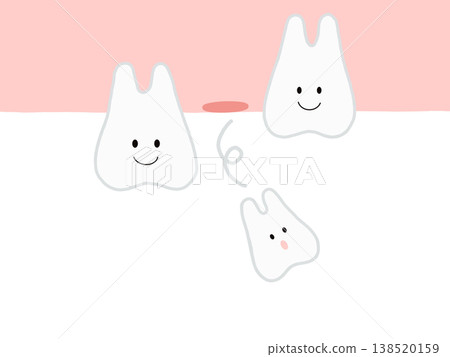 Illustration of a child's teeth falling out, specifically a baby tooth. Illustration of a child's teeth falling out, specifically a baby tooth. 138520159