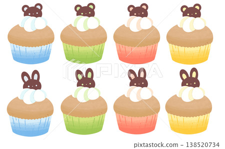 Animal Cupcake Set 138520734