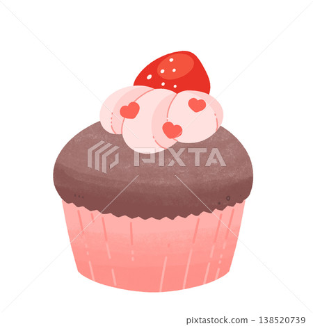 草莓巧克力紙杯蛋糕 草莓巧克力紙杯蛋糕 138520739
