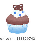 Blue bear chocolate cupcake 138520742