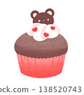Red bear chocolate cupcake 138520743