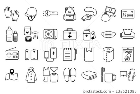 災害預防圖示集 - 向量圖 災害預防圖示集 - 向量圖 138521083