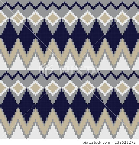 Argyle Chevron Geometric Textile Design Pattern For Fashion And Homeware 138521272
