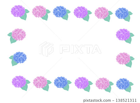 Colorful hydrangea frame Colorful hydrangea frame 138521311