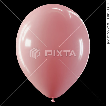 Pink glossy inflated balloon isolated on dark background, symbolizing celebration and elegance creating refined vibe Pink glossy inflated balloon isolated on dark background, symbolizing celebration and elegance creating refined vibe 138521340