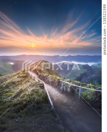 Mountain landscape Ponta Delgada island, Azores 138521399