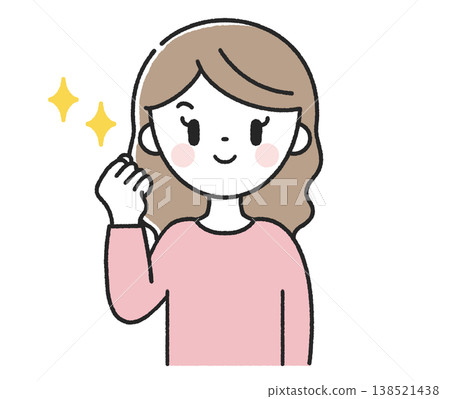 做膽量姿勢的女人 做膽量姿勢的女人 138521438