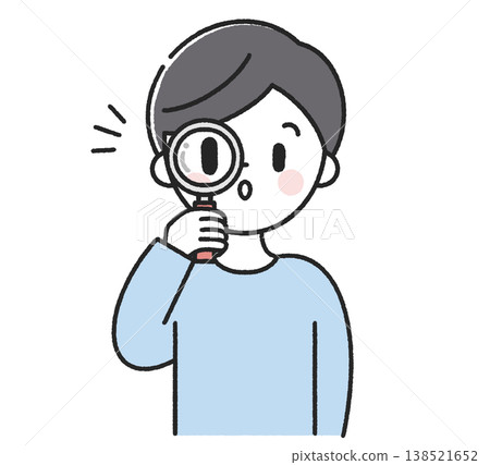 透過放大鏡看的人 138521652