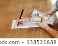 Close up hands holding and counting US dollar banknotes while writing finance on paper. Concept of budgeting, planning expenses, personal finance management, savings and everyday money control 138521888