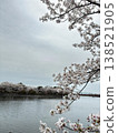 Cherry blossoms and the scenery reflected on the water's surface 138521905