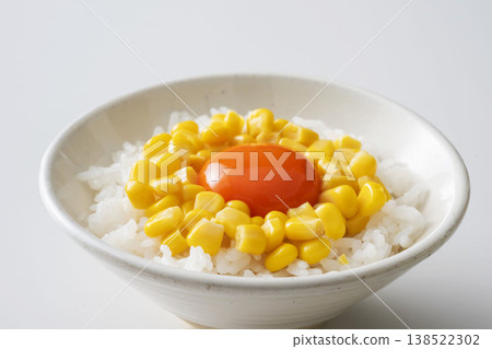Buttered corn and egg rice 138522302