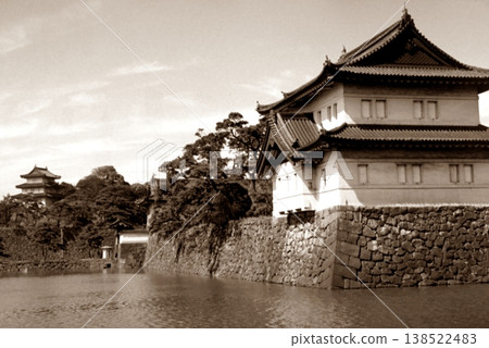 Old photo, 1962, Tatsumi Tower in the outer gardens of the Imperial Palace, Tokyo Old photo, 1962, Tatsumi Tower in the outer gardens of the Imperial Palace, Tokyo 138522483