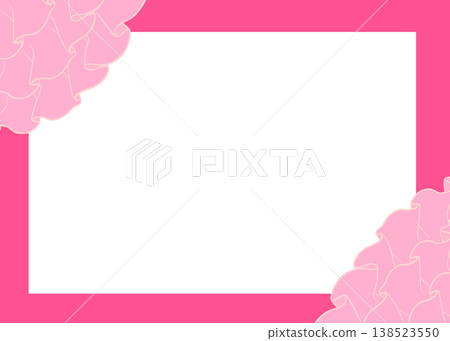 粉紅色褶邊邊框插圖 138523550