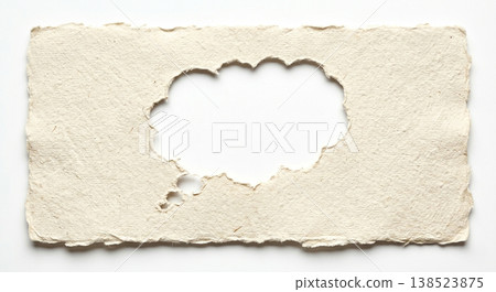 Cut paper with a speech bubble shape showing an empty space ready for text or ideas Cut paper with a speech bubble shape showing an empty space ready for text or ideas 138523875