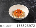 Japanese rice with caviar and marinated yolk 138523972