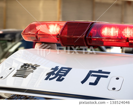 Police car red turning light Police car red turning light 138524046