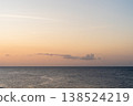 Sunset and horizontal line 138524219
