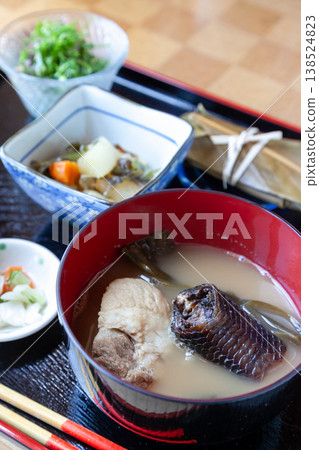 Irabu soup, a traditional Okinawan dish Irabu soup, a traditional Okinawan dish 138524823