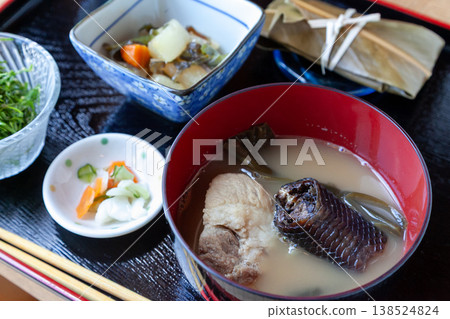 Irabu soup, a traditional Okinawan dish Irabu soup, a traditional Okinawan dish 138524824