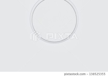 Abstract simple circular shape Petri dish creating clean geometric background 138525355