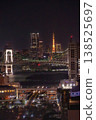 Night view of Tokyo Tower and Rainbow Bridge (Tokyo Bay night view from the Telecom Center observation deck) 138525697