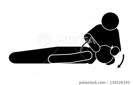 Pictogram for securing the airway in an emergency 138526145